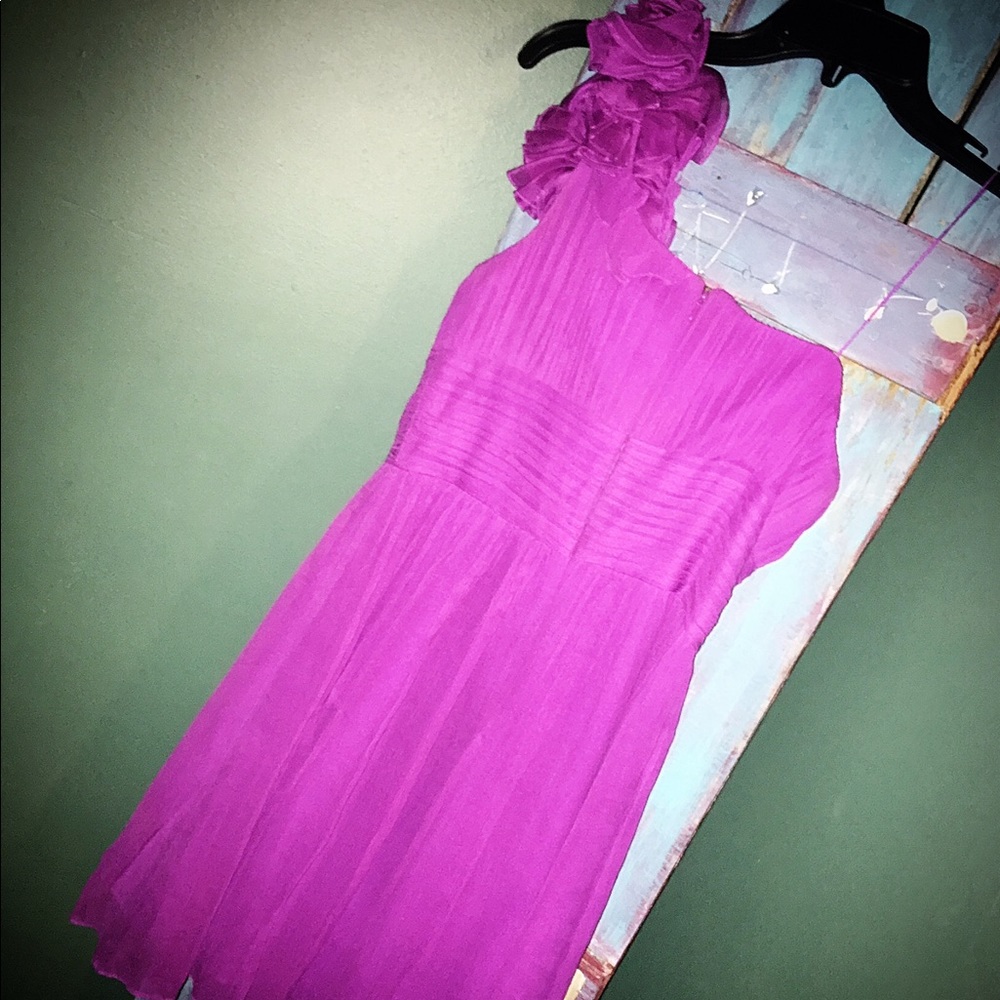 CACHE Plum Solid Chiffon Prom Dress! NWT!!!! - Picture 5 of 6